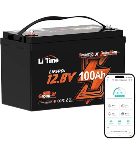 Amazon | LiTime 12V 100Ah リン酸鉄リチウムイオンバッテリー 14.6